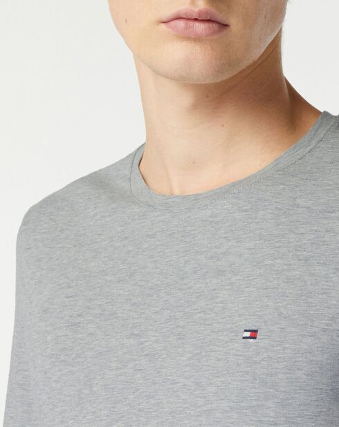 T-Shirt slim Stretch gris clair
