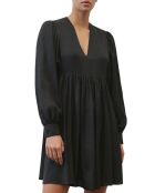 Robe midi col V noir