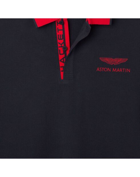 Polo Regular Fit Aston Martin Racing Contrast bleu marine/rouge