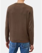 Pull en Coton & Cachemire marron