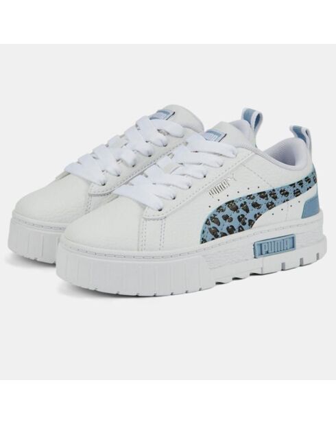 Baskets en Cuir Mayze Wild blanc/bleu