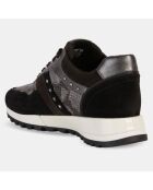 Baskets en Cuir running Tabelya gris/noir