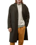 Manteau en Laine mélangée bouillie marron