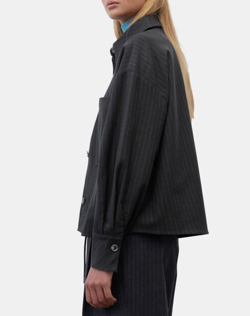 Veste  à rayures noire