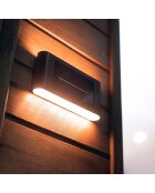 Lámpara de pared negra solar UP&DOWN, 10 x 20 x 3,5 cm