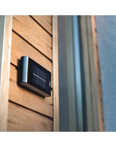 2 apliques solares UP&DOWN negros de 10 x 20 x 3,5 cm