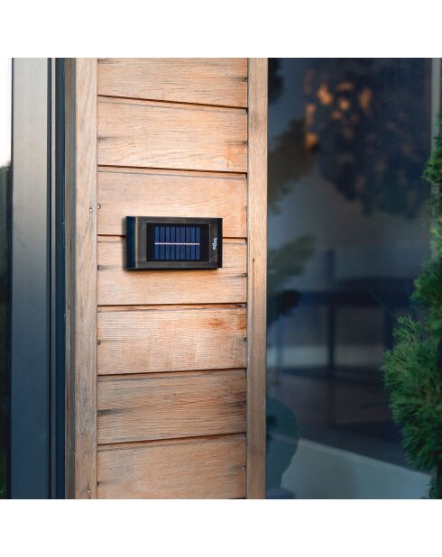 4 apliques solares UP&DOWN negros, 10 x 20 x 3,5 cm