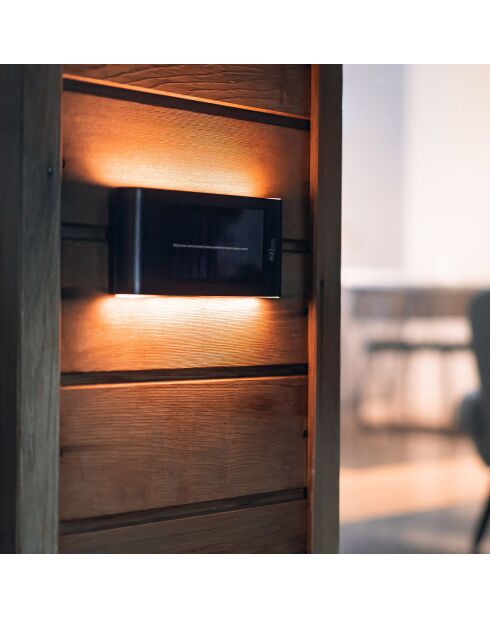 6 apliques solares UP&DOWN negros de 10 x 20 x 3,5 cm