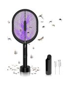 Schwarzer kabelloser Mückenschutzschläger - 51x22x4,5 cm