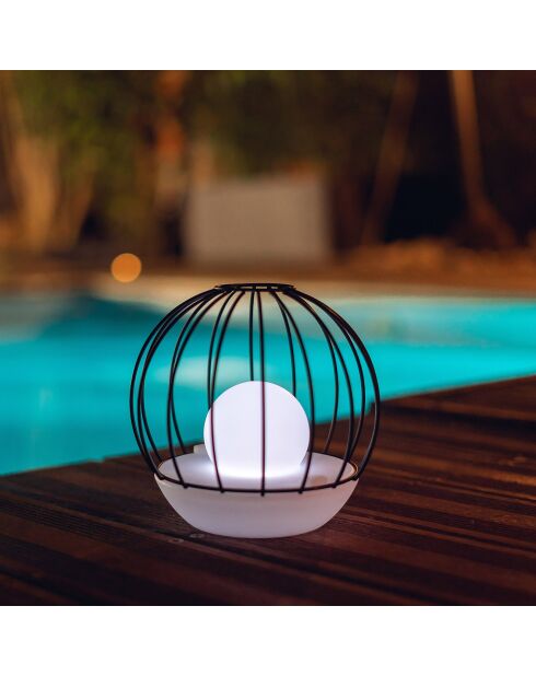 Solar DECOBALL zwarte zonnebaken - 19x19x19 cm