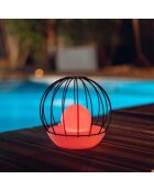 Solar DECOBALL zwarte zonnebaken - 19x19x19 cm