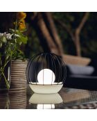 6 zwarte Solar DECOBALL zonnebakens - 19x19x19 cm