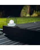 6 zwarte Solar DECOBALL zonnebakens - 19x19x19 cm