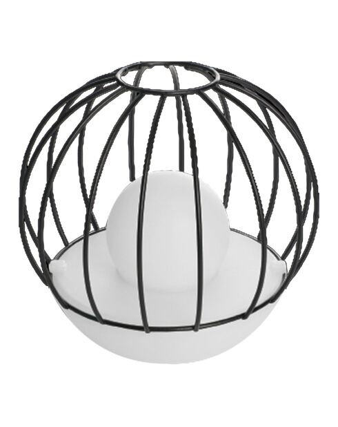 6 zwarte Solar DECOBALL zonnebakens - 19x19x19 cm