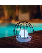 4 zwarte Solar DECOBALL zonnebakens - 19x19x19 cm