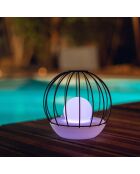 4 zwarte Solar DECOBALL zonnebakens - 19x19x19 cm