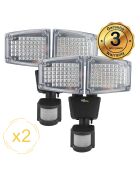 2 zwarte Solar Pro 2 zonneschijnwerpers - 23x18,3x23,4 cm