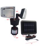 2 zwarte Solar Pro 2 zonneschijnwerpers - 23x18,3x23,4 cm