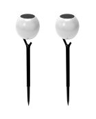 3 Balises solaires Solar Peaky Ball noires - 41x9x9 cm