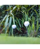 3 Balises solaires Solar Peaky Ball noires - 41x9x9 cm