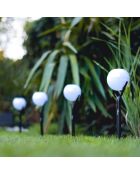 3 Balises solaires Solar Peaky Ball noires - 41x9x9 cm