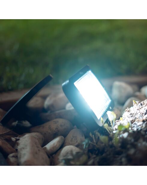 2 schwarze Solar Moon One Solarstrahler - 15x12x5 cm