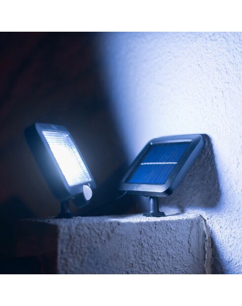 2 schwarze Solar Moon One Solarstrahler - 15x12x5 cm