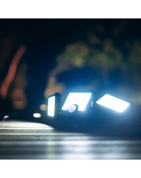 2 zwarte Solar Moon L zonneschijnwerpers - 29,5x10x9 cm