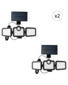 2 zwarte Solar Moon L zonneschijnwerpers - 29,5x10x9 cm