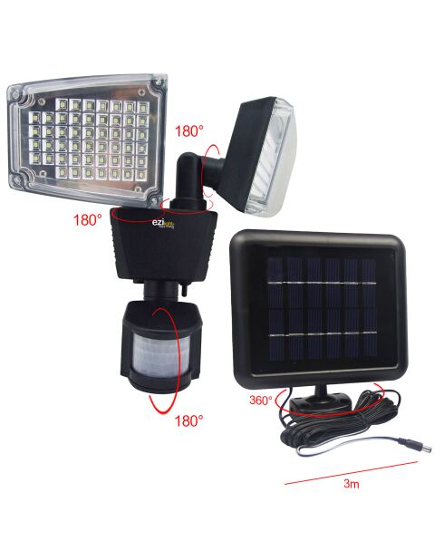 Solar Pro 2 schwarzer Solarstrahler - 23x18,3x23,4 cm