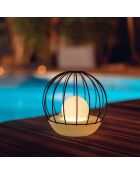 2 zwarte Solar DECOBALL zonnebakens - 19x19x19 cm