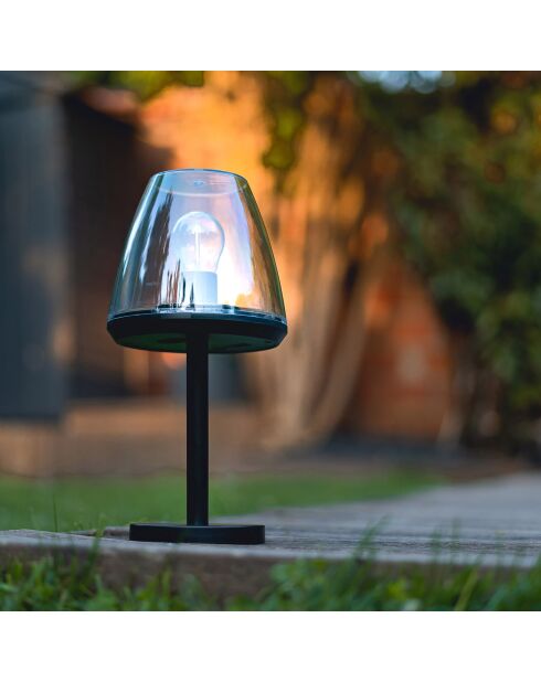 Lámpara solar de mesa solar LAMP ONE negra - 19x19x17,5 cm