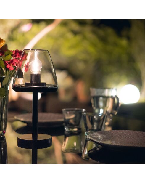 Lámpara solar de mesa solar LAMP ONE negra - 19x19x17,5 cm