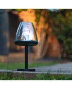 2 zwarte Solar LAMP ONE tafellampen op zonne-energie - 19x19x17,5 cm