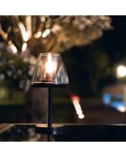 2 zwarte Solar LAMP ONE tafellampen op zonne-energie - 19x19x17,5 cm