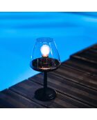 2 zwarte Solar LAMP ONE tafellampen op zonne-energie - 19x19x17,5 cm