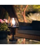 2 zwarte Solar LAMP ONE tafellampen op zonne-energie - 19x19x17,5 cm