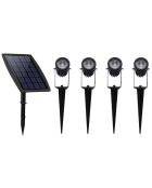 Lámpara solar solar MultiSpot negra - 10x10 cm