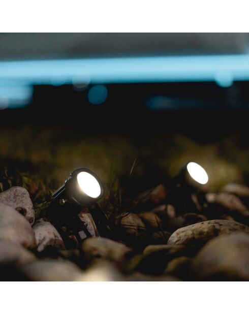 Lámpara solar solar MultiSpot negra - 10x10 cm