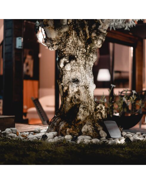 Lámpara solar solar MultiSpot negra - 10x10 cm