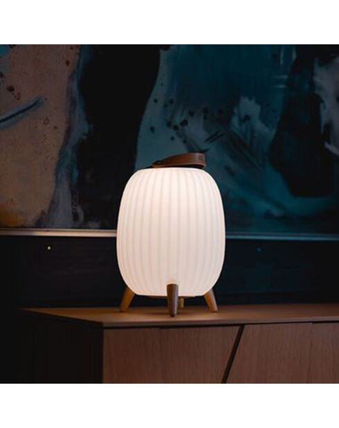 2 Ambiant M weiße musikalische Nomadenlampen - 17x17x28,5 cm