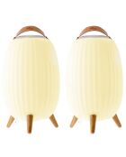 Ambiant XL muzikale nomadenlamp wit - 36x36x56,3 cm