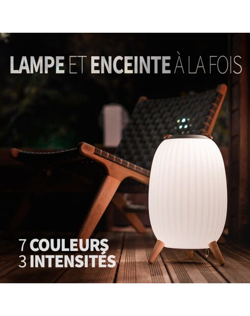 Ambiant XL muzikale nomadenlamp wit - 36x36x56,3 cm