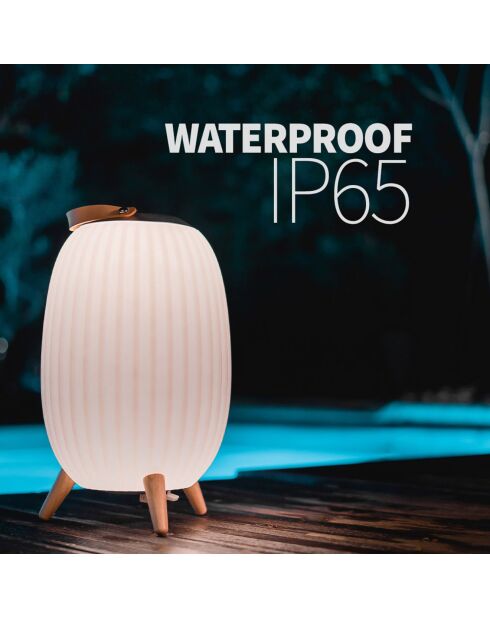 Ambiant XL muzikale nomadenlamp wit - 36x36x56,3 cm