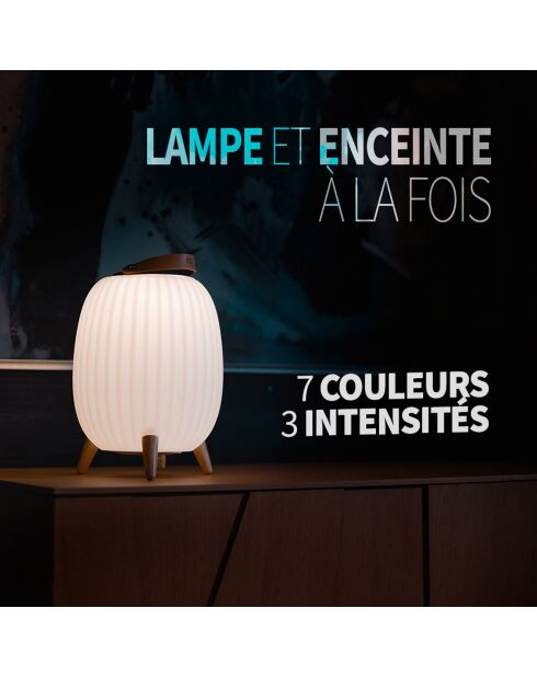 Ambiant M muzikale nomadenlamp wit - 17x17x28,5 cm