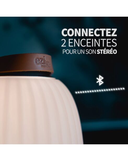 Ambiant M muzikale nomadenlamp wit - 17x17x28,5 cm