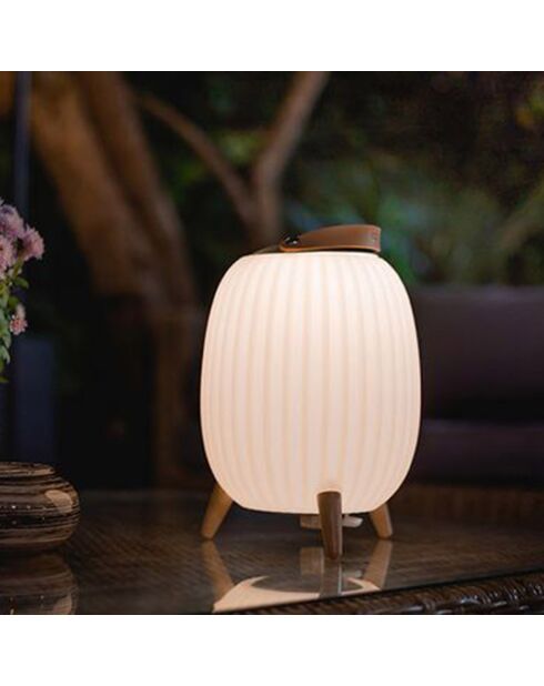 Ambiant M muzikale nomadenlamp wit - 17x17x28,5 cm