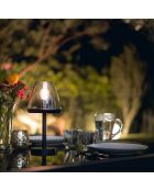 4 zwarte Solar LAMP ONE tafellampen op zonne-energie - 19x19x17,5 cm