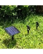 2 lámparas solares solares MultiSpot negras - 10x10 cm