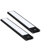 Réglette LED StickyLed Hand 2B noire - 20x4x1 cm